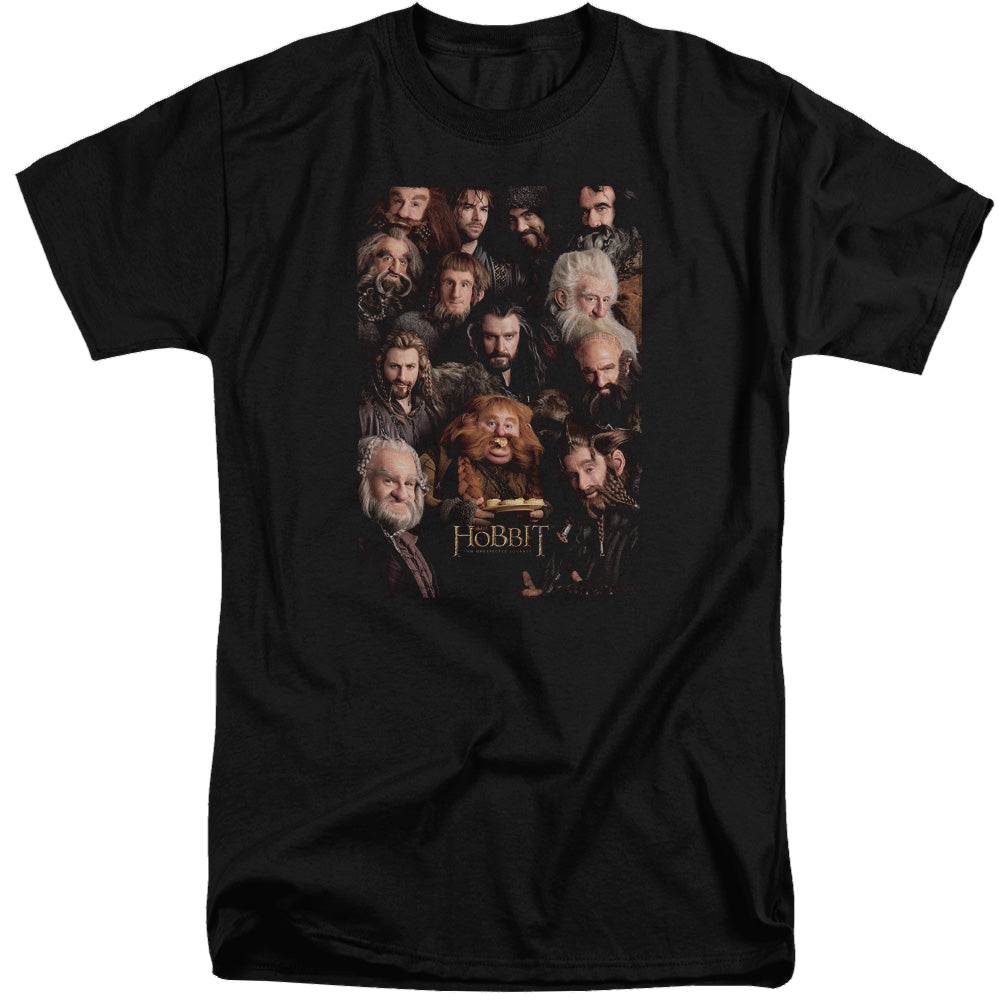 Hobbit Movie Trilogy, The Dwarves Poster - Men's Tall Fit T-Shirt