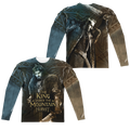 Hobbit Movie Trilogy, The King (Front/Back Print) - Men's All-Over Print Long Sleeve