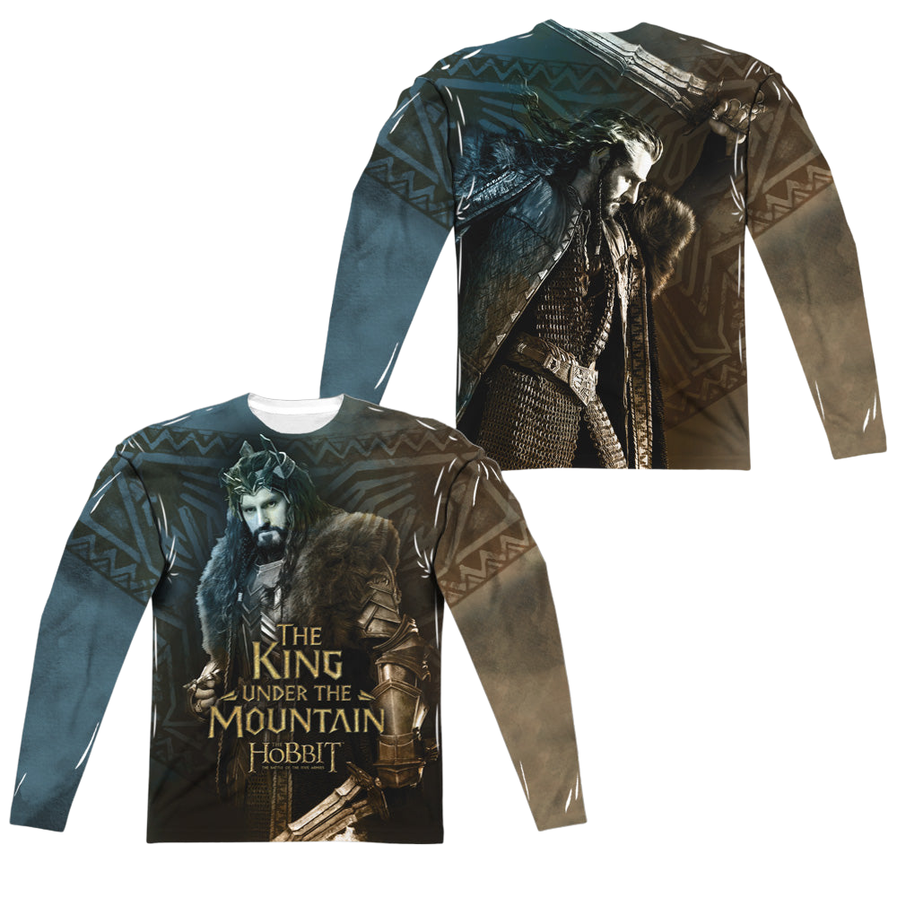 Hobbit Movie Trilogy, The King (Front/Back Print) - Men's All-Over Print Long Sleeve