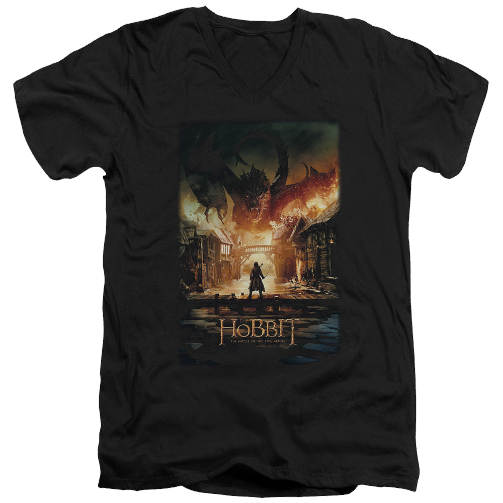 Hobbit Movie Trilogy, The Smaug Poster - Men's V-Neck T-Shirt