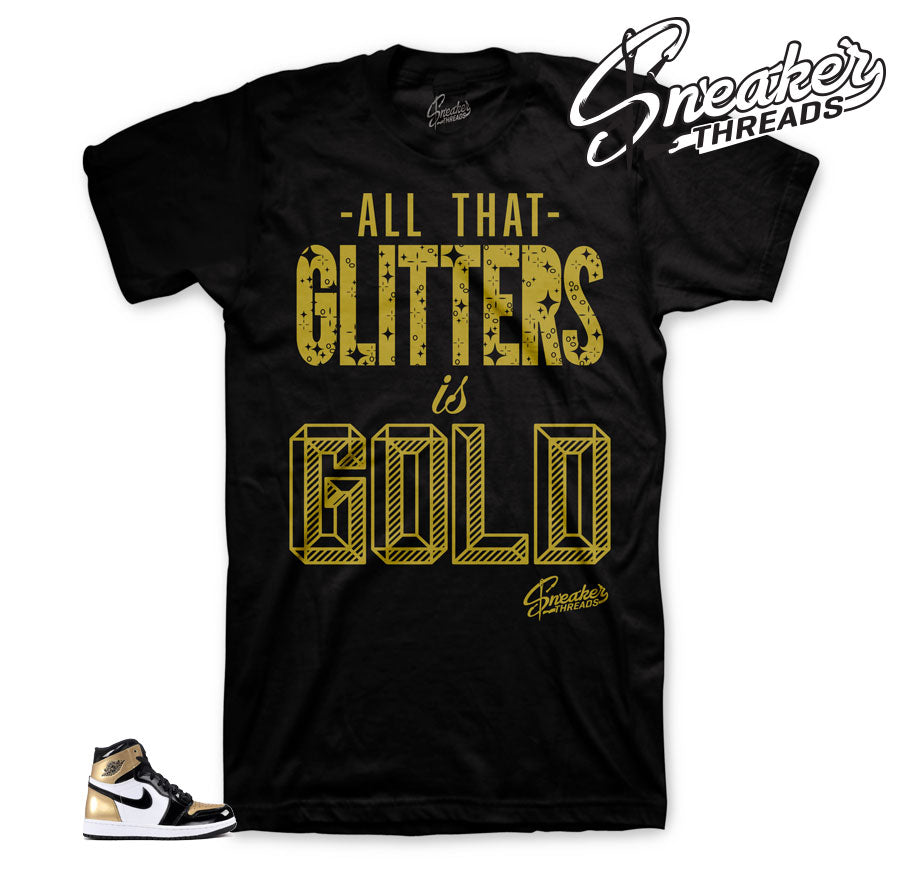 Retro 1 Gold Toe Glitters Shirt