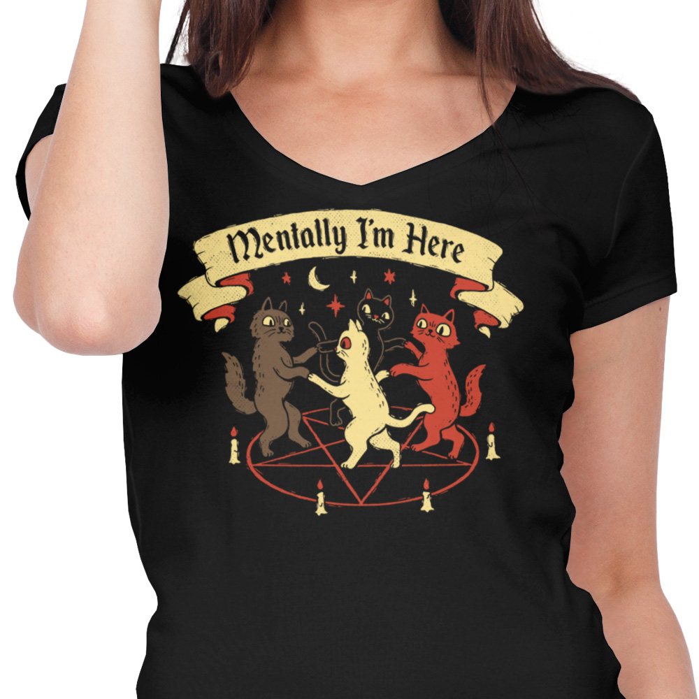 Mentally I'm Here - Women's V-Neck product image 4