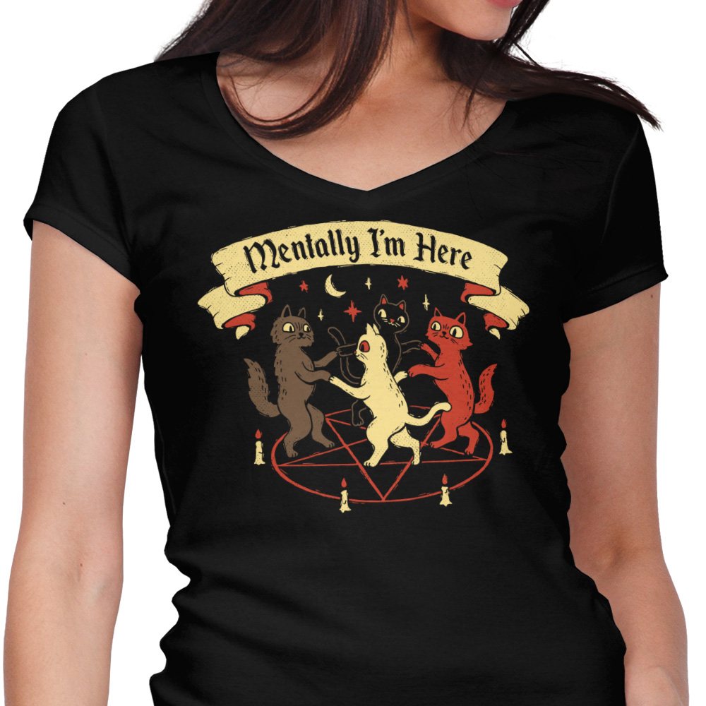 Mentally I'm Here - Women's V-Neck product image 1