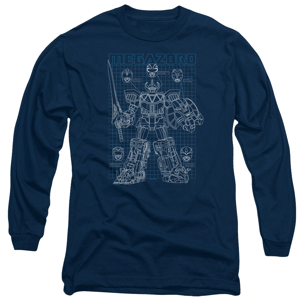Mighty Morphin Power Rangers Mega Plans - Men's Long Sleeve product image 1