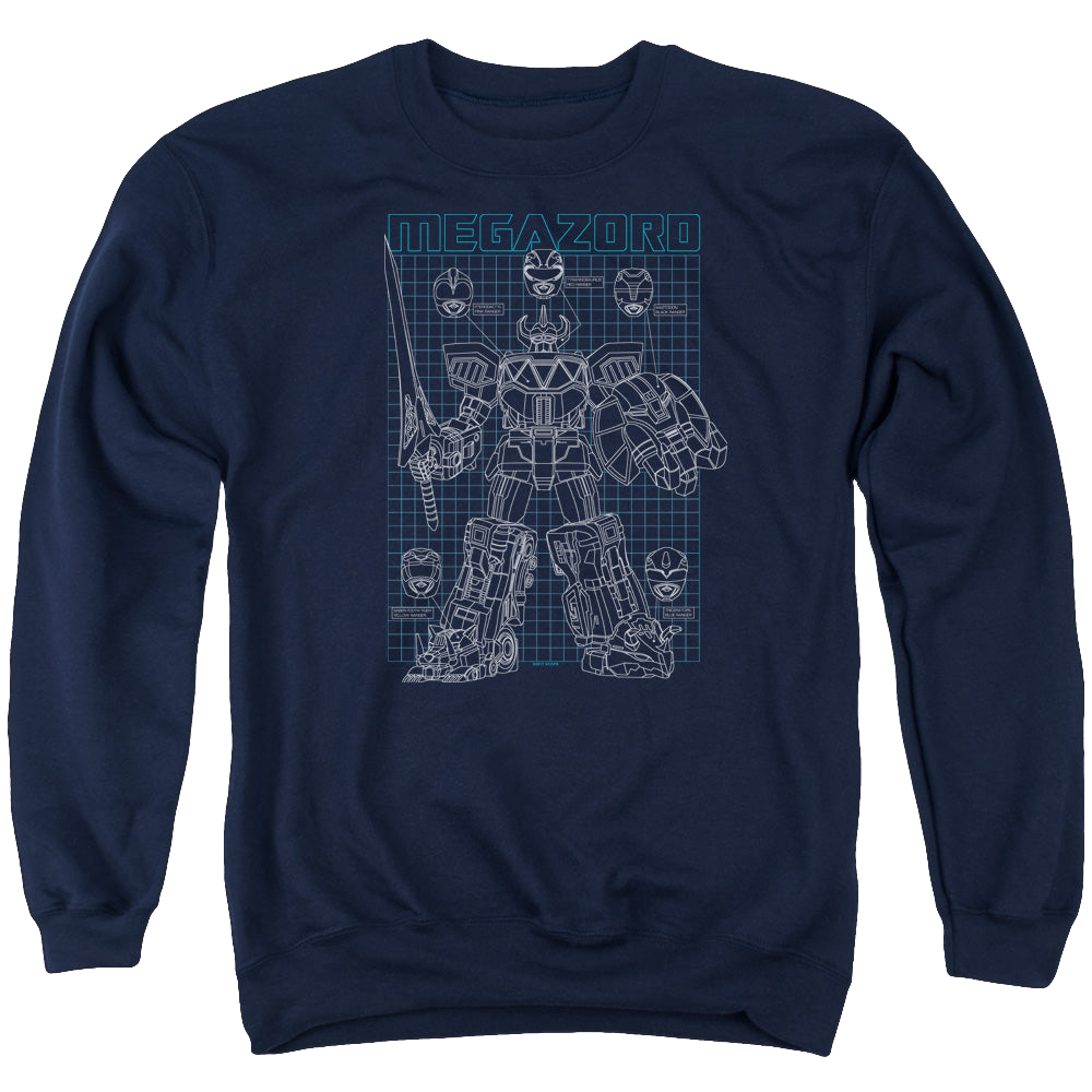 Mighty Morphin Power Rangers Mega Plans - Men's Crewneck product image 1