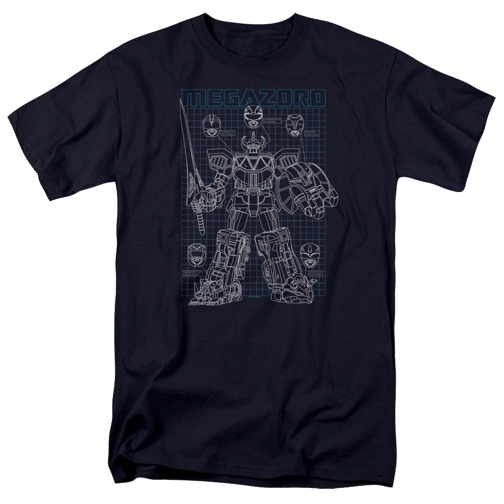 Mighty Morphin Power Rangers Mega Plans - Men's Regular Fit product image 1