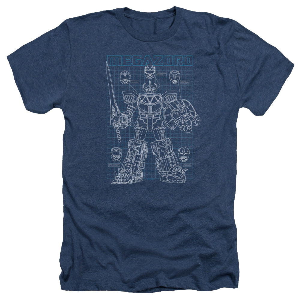 Mighty Morphin Power Rangers Mega Plans - Men's Heather product image 1