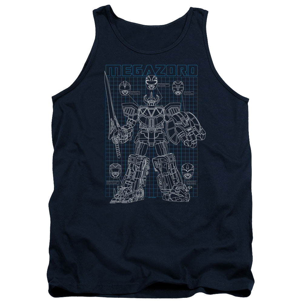 Mighty Morphin Power Rangers Mega Plans - Men's Tank Top
