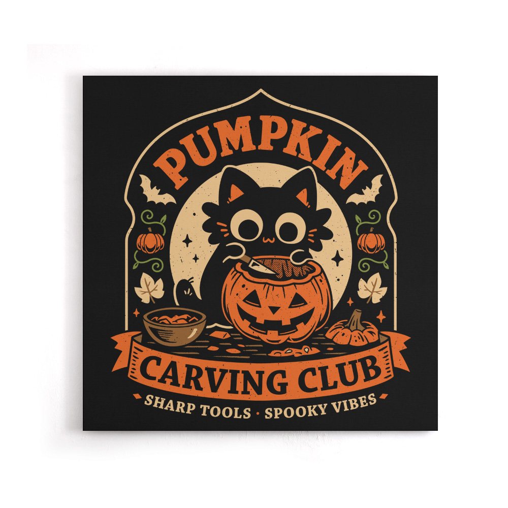 Pumpkin Carving Club - Canvas Print