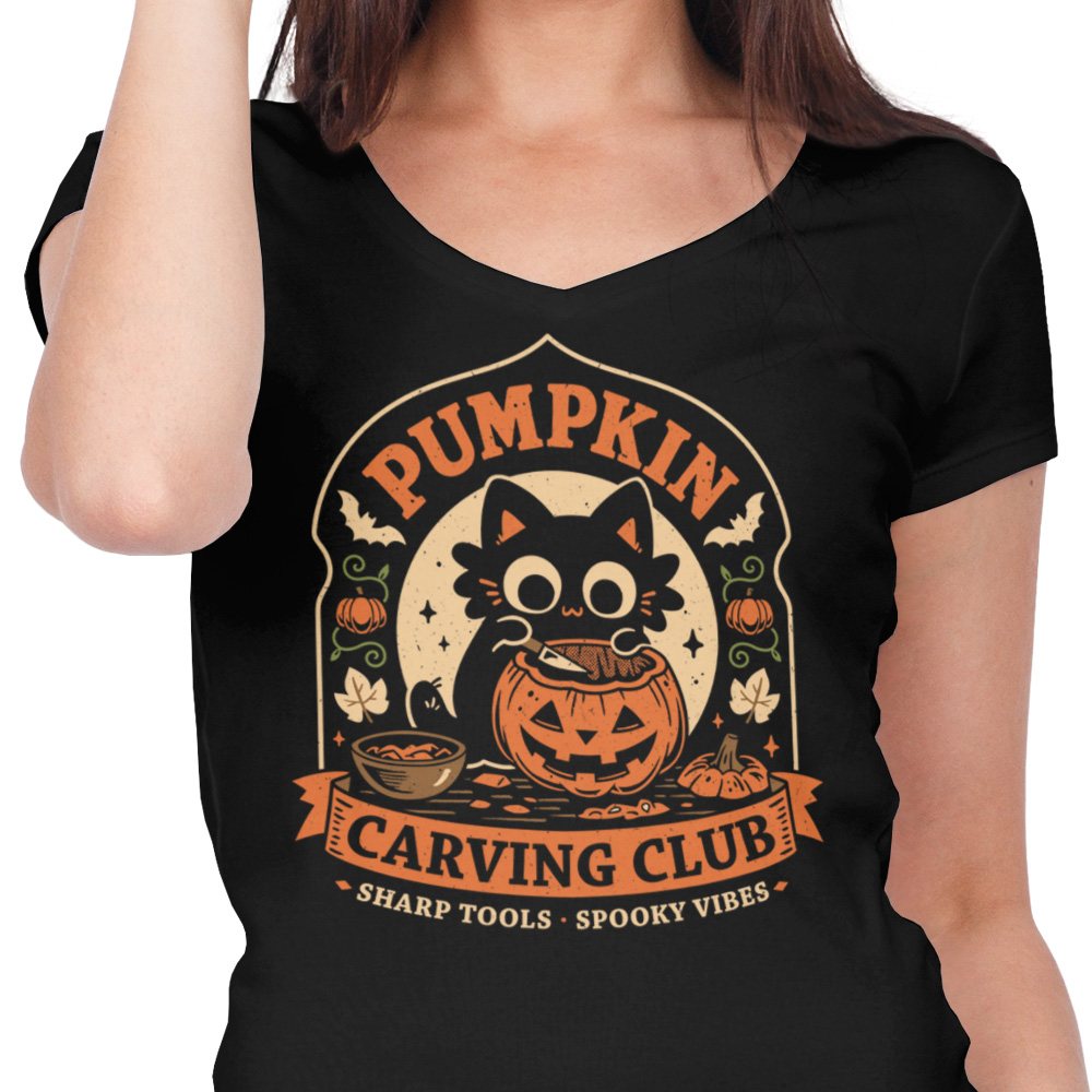 Pumpkin Carving Club - Women's V-Neck product image 4
