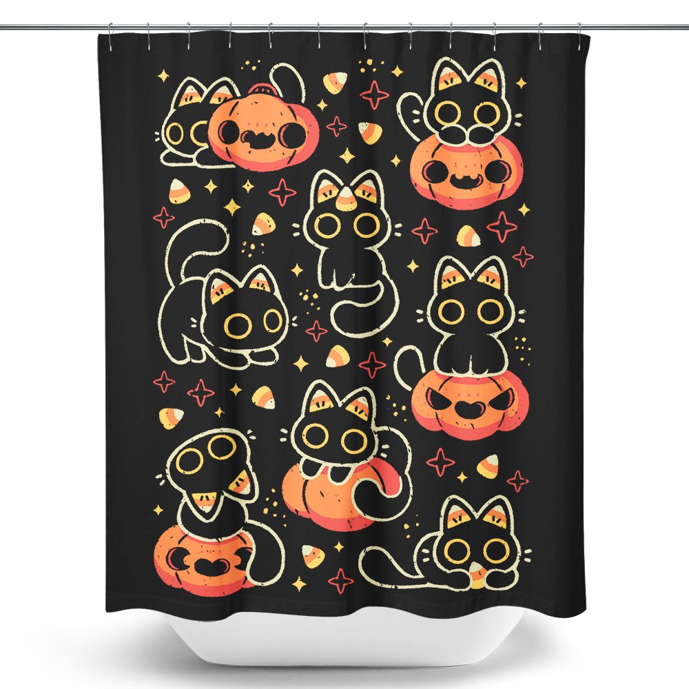 Spooky Season Cats - Shower Curtain