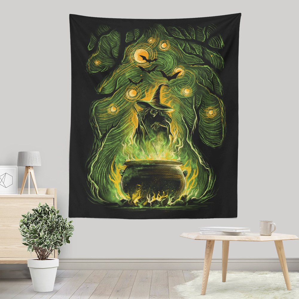 Starry Witch - Wall Tapestry