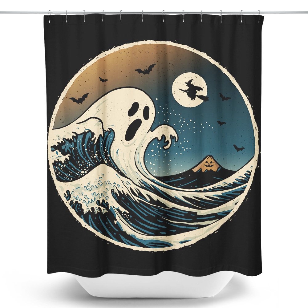 The Spooky Wave - Shower Curtain