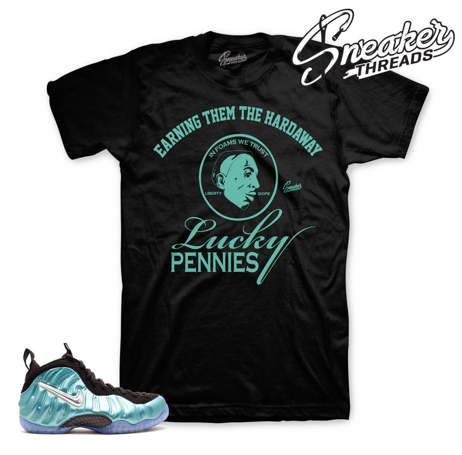 Foamposite Island Green Lucky Penny Shirt