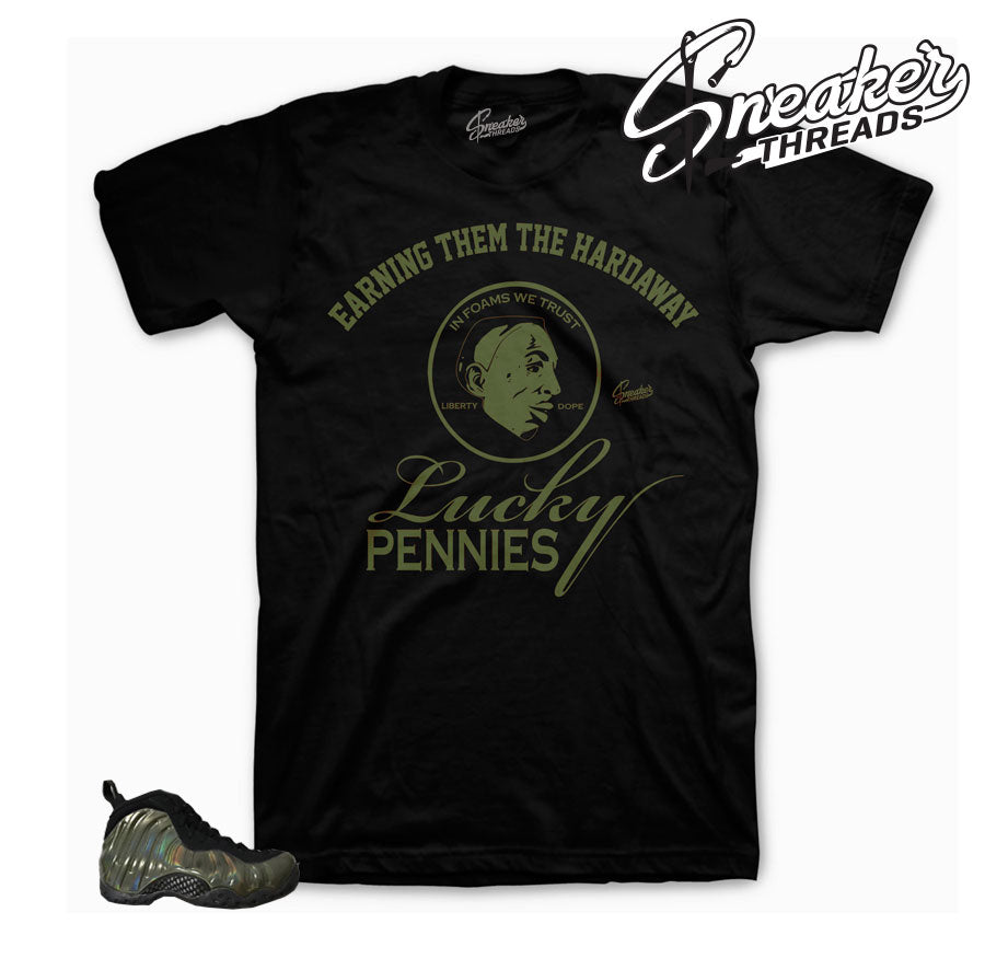 Foamposite Legion Green Lucky Penny Shirt