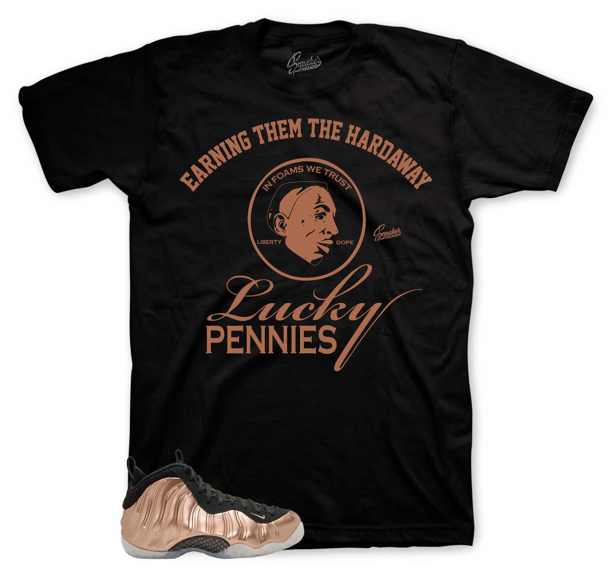 Foamposite Copper Lucky Penny Shirt
