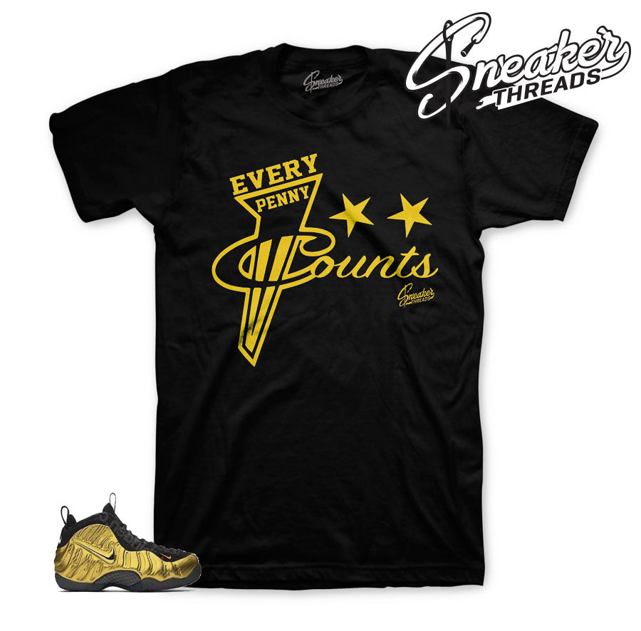 Foamposite Metallic Gold Every Penny Shirt