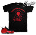 Foamposite Metallic Red Lucky Pennies Shirt