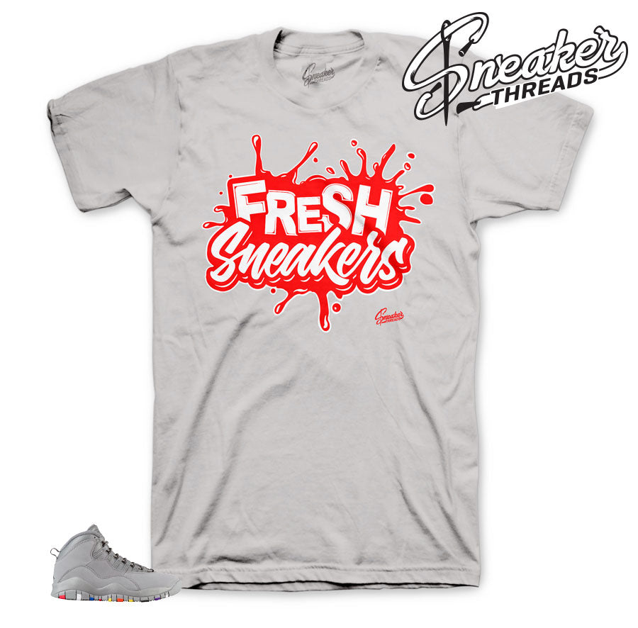 Retro 10 Cool Grey Fresh Sneakers Shirt