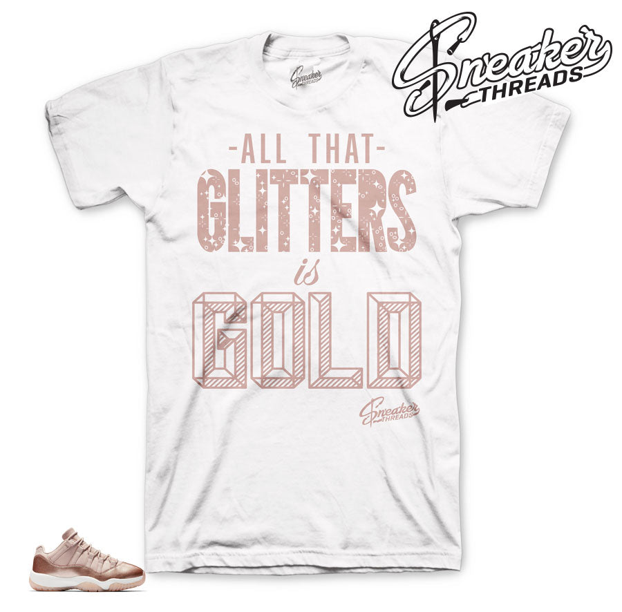 Retro 11 Rose Gold Glitters Shirt