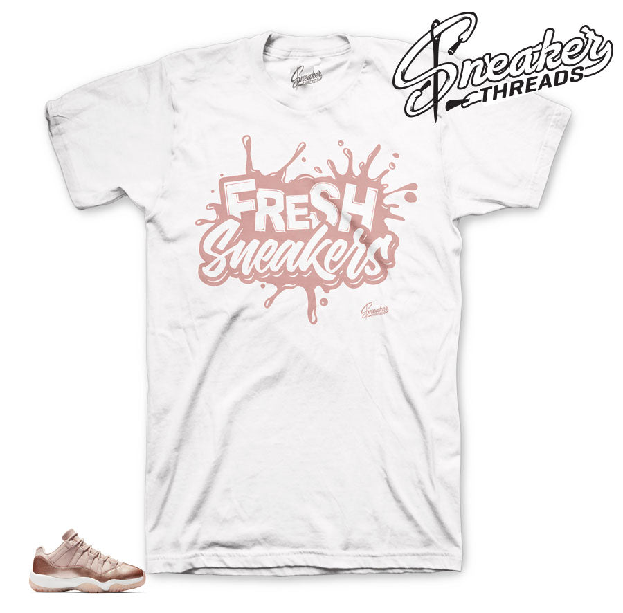 Retro 11 Rose Gold Fresh Sneakers Shirt