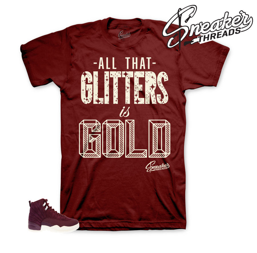 Retro 12 Bordeaux Glitters Shirt