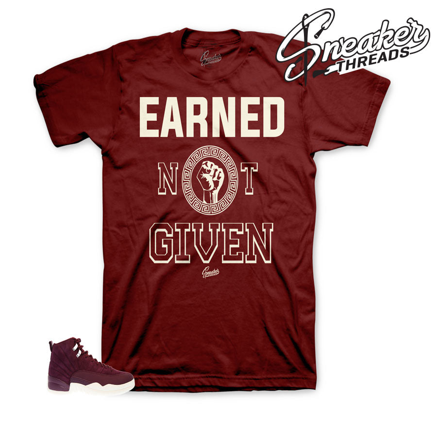 Retro 12 Bordeaux Earned Shirt