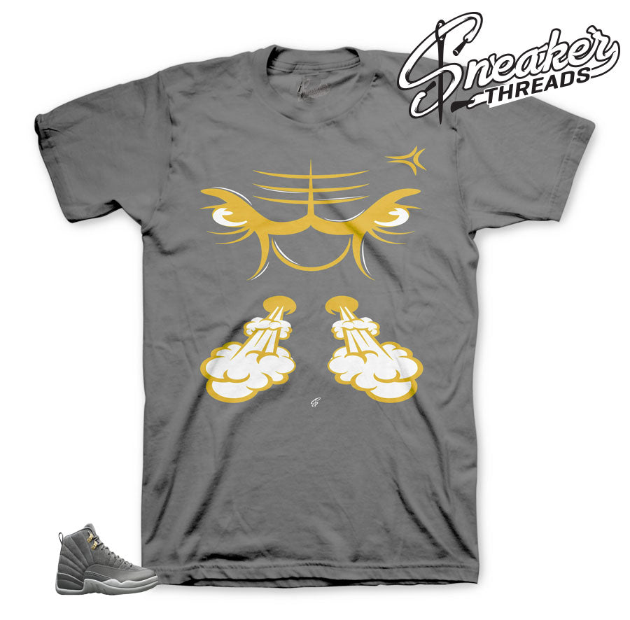 Retro 12 Dark Grey Raging Face Shirt