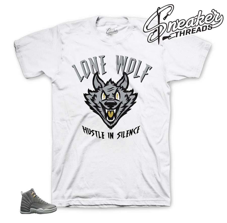 Retro 12 Dark Grey Lone Wolf Shirt
