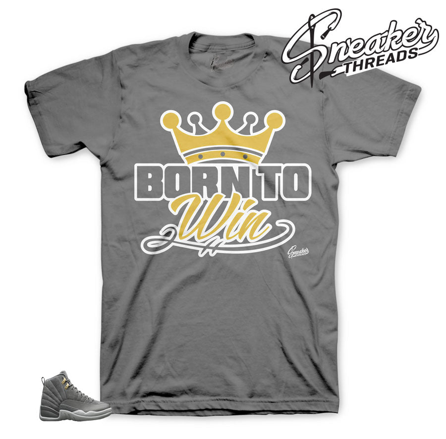 Retro 12 Dark Grey Born To Win Shirt