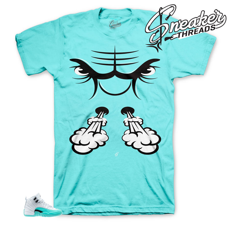 Retro 12 Light Aqua Raging Face Shirt