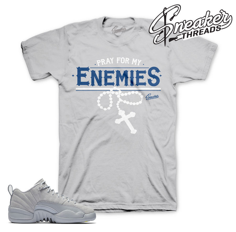 Retro 12 Wolf Grey Enemies Shirt