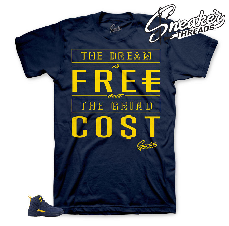Retro 12 Michigan Cost Shirt