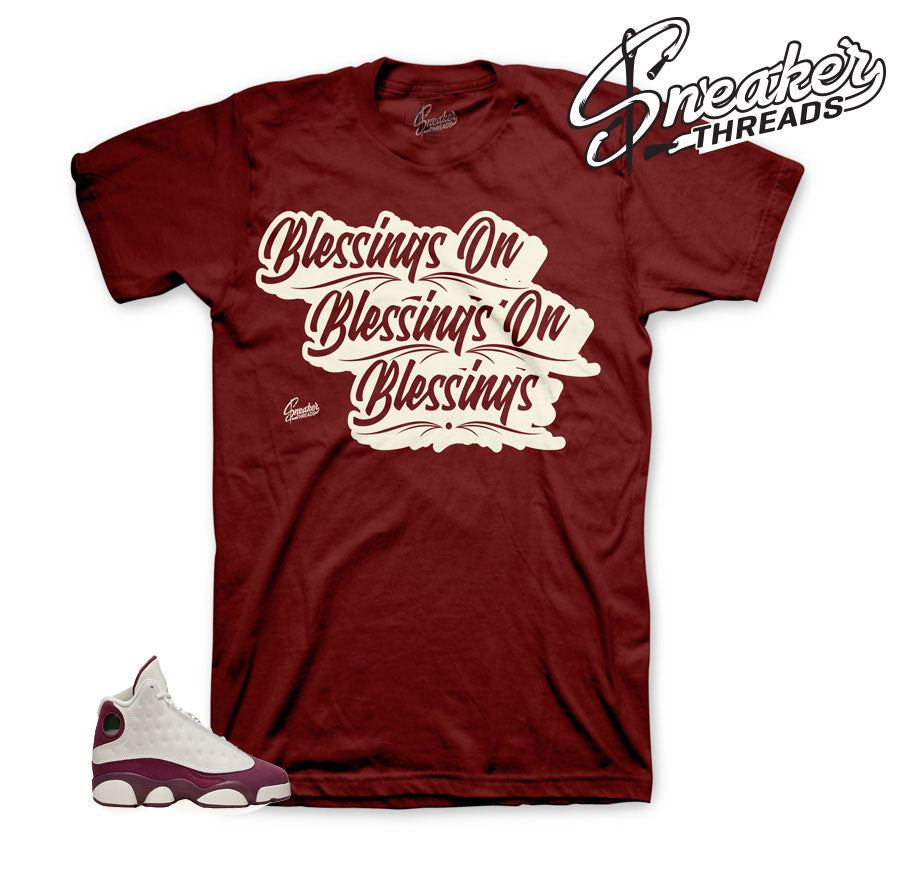 Retro 13 Bordeaux Blessings Shirt