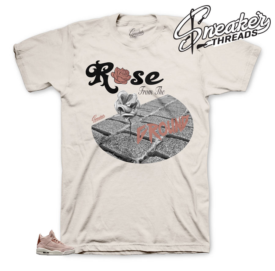 Retro 3 Particle Beige Ground Rose Shirt
