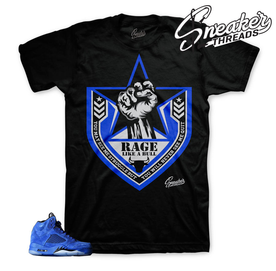 Retro 5 Blue Suede Rage Shirt