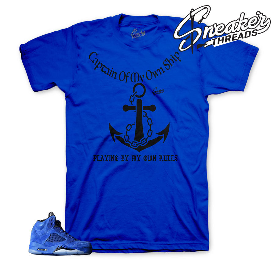 Retro 5 Blue Suede My Rules Shirt