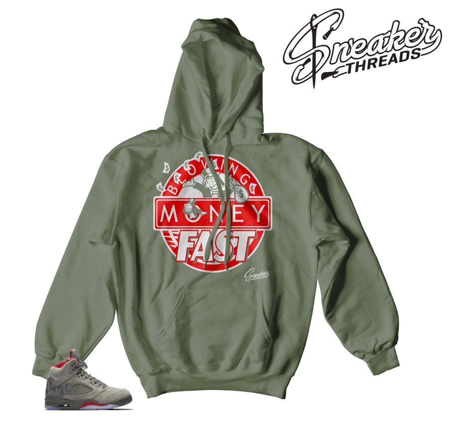 Retro 5 Camo Blowing Money Fast Hoody