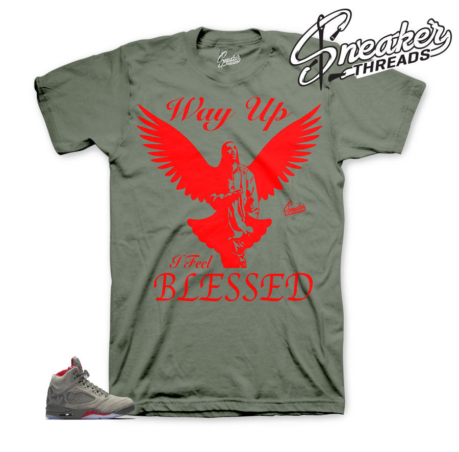 Retro 5 Camo  Way Up Shirt