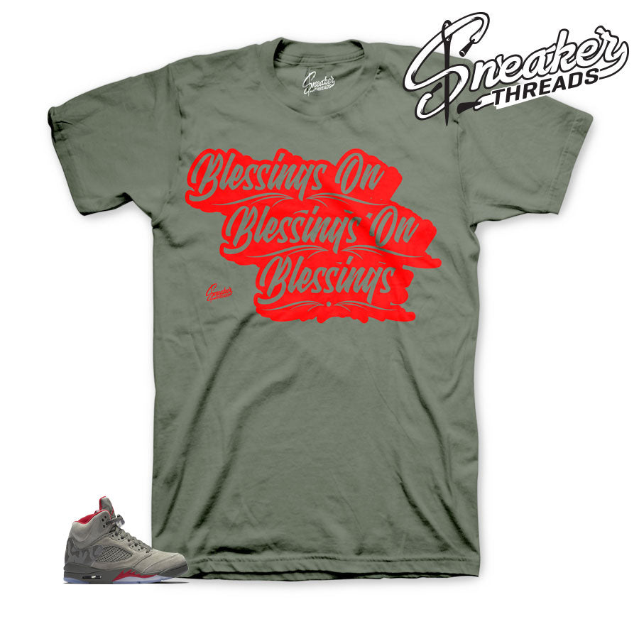 Retro 5 Camo Blessings Shirt