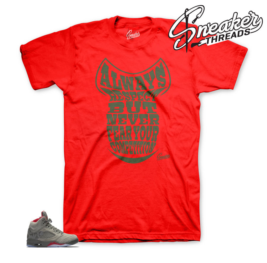 Retro 5 Camo Never Fear Shirt