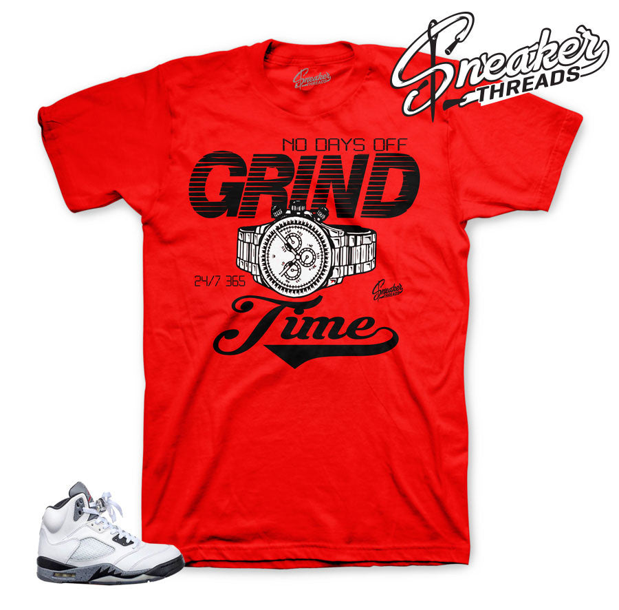 Retro 5 Cement Grind Time Shirt