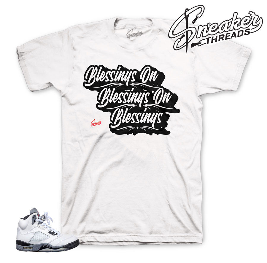 Retro 5 Cement Blessings Shirt