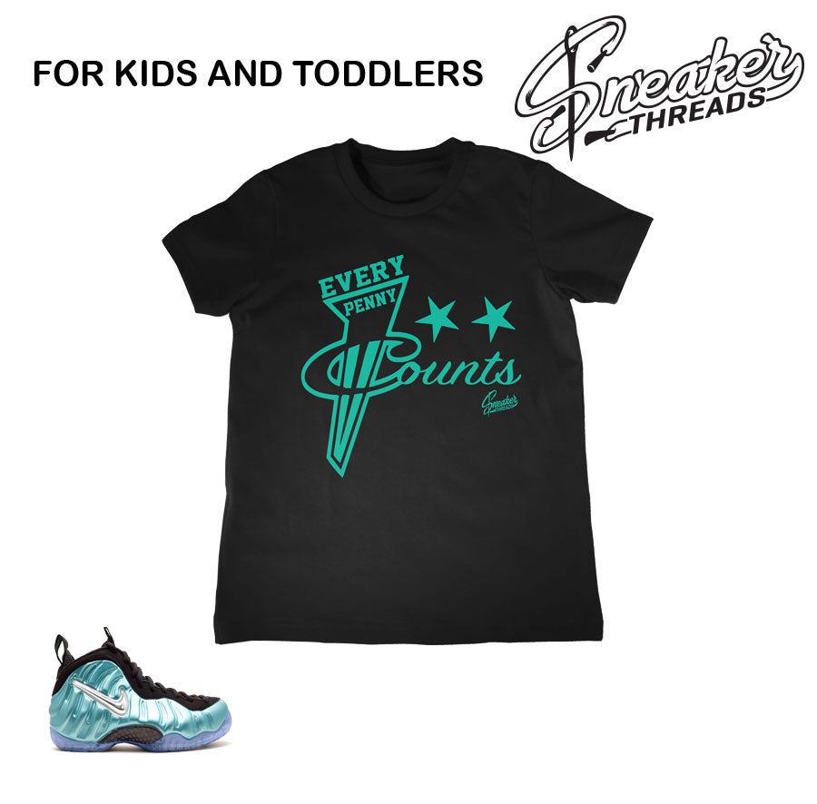 Kids Foamposite Island Green Every Penny Shirt