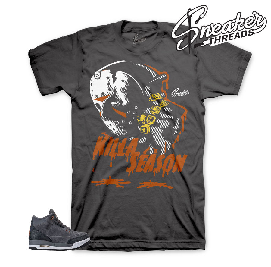 Retro 3 Anthracite Killa Season Shirt