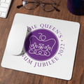 Platinum Jubilee White Mouse Mat
